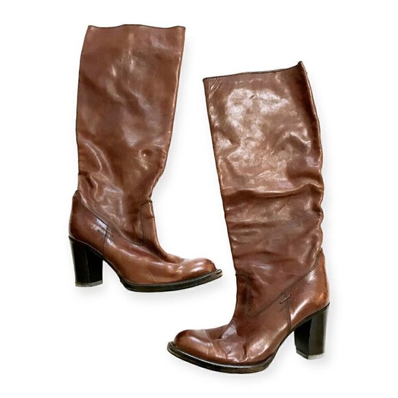Barbara Bui Brown leather boots. Size 39 EU, - Picture 1 of 10